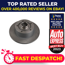 2x Brake Discs Pair Solid Rear